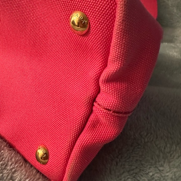 Prada Canapa Hand Bag and with Crossbody Strap in Pink - Picture 7 of 10